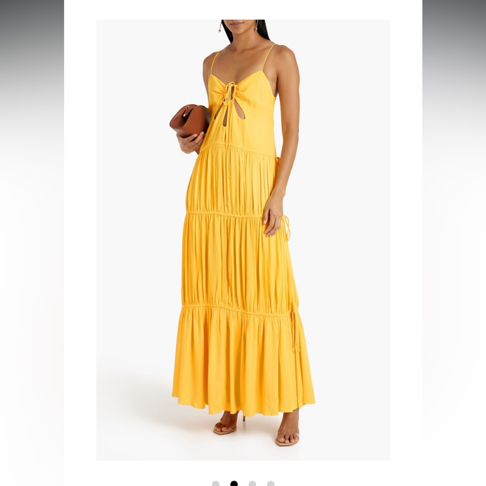 Jonathan Simkhai Yellow cut out dress